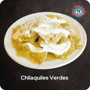 Chilaquiles verdes con salsa casera en La Vianda Express, desayuno casero en Morelia