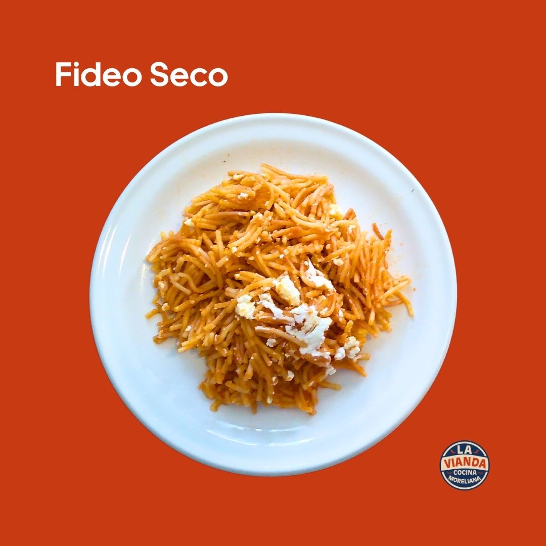 Fideo seco como acompañamiento, comida casera en Morelia Zona Camelinas
