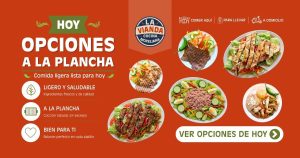 Opciones a la plancha en Morelia, comida ligera y saludable en Zona Camelinas con pollo, res y ensaladas frescas