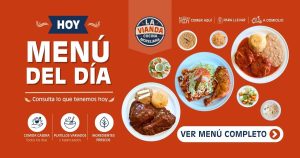 Comida Casera en Morelia para el 14 de mayo de 2026 con pollo con mole, chamorro adobado y enchiladas placeras en La Vianda Cocina Moreliana