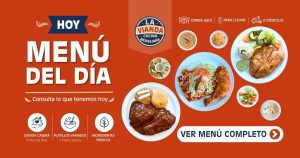 Comida Casera en Morelia para el 7 de mayo de 2026 con enchiladas placeras, pollo con mole almendrado y filete de pescado empanizado en La Vianda Cocina Moreliana