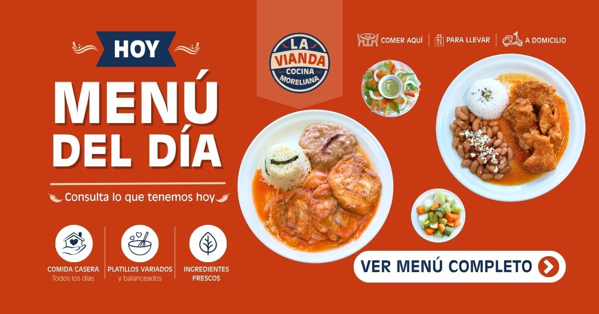 Comida Casera en Morelia para el 5 de mayo de 2026 con tortitas de deshebrada de res y carne de cerdo con morisqueta en La Vianda Cocina Moreliana