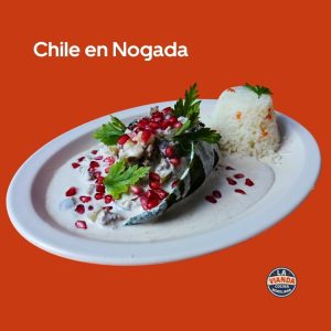 Chile en Nogada La Vianda Cocina Moreliana - La Vianda Cocina Moreliana | Comida casera en Morelia Chile en Nogada de temporada servido en La Vianda Cocina Moreliana en Morelia, restaurante de comida casera con servicio en restaurante, para llevar y a domicilio.