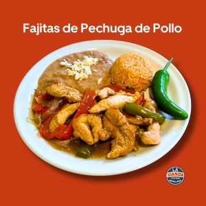 fajitas-de-pechuga-de-pollo-salteadas-a-la-parrilla-la-vianda-cocina-moreliana - La Vianda Cocina Moreliana | Comida casera en Morelia Fajitas de pechuga de pollo de La Vianda Cocina Moreliana, platillo de comida casera en Morelia.